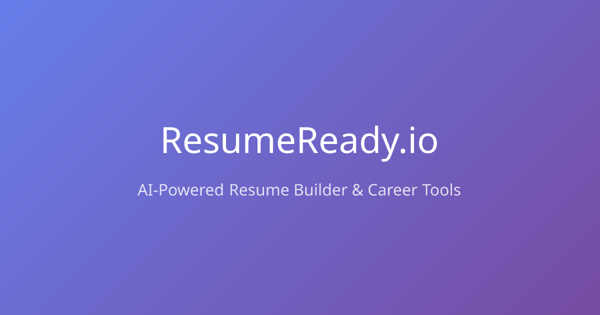 Free AI Resume Builder ATS Friendly Resume Maker